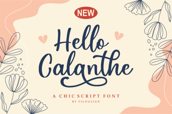 Hello Calanthe: A Chic Handwritten Font for Editorial Elegance