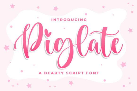 Piglate: A Jolly Handwritten Font for Luxurious Branding