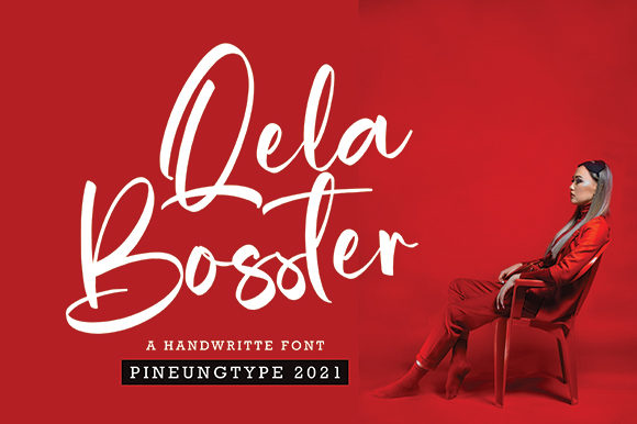 Qela Bosster: A Stylish Handwritten Font for Branding Projects
